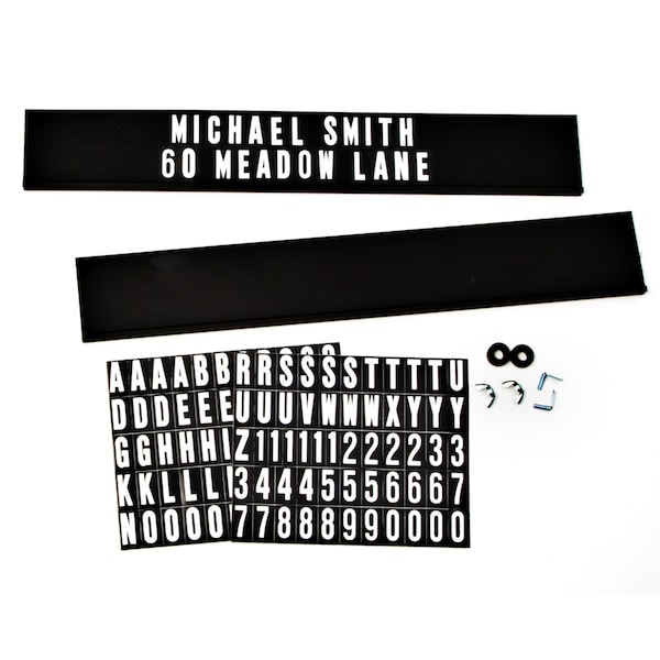 Hy-Ko Mailbox Name/Address Kit 6" x 15", 5PK A00270 - main